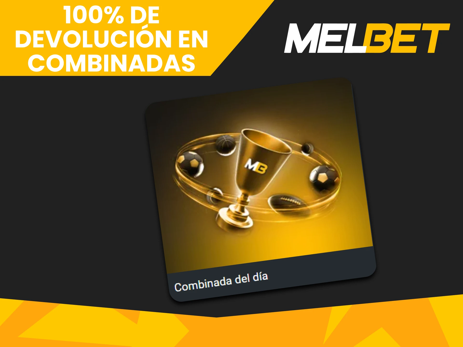 Realice apuestas combinadas y reciba un bono de Melbet.