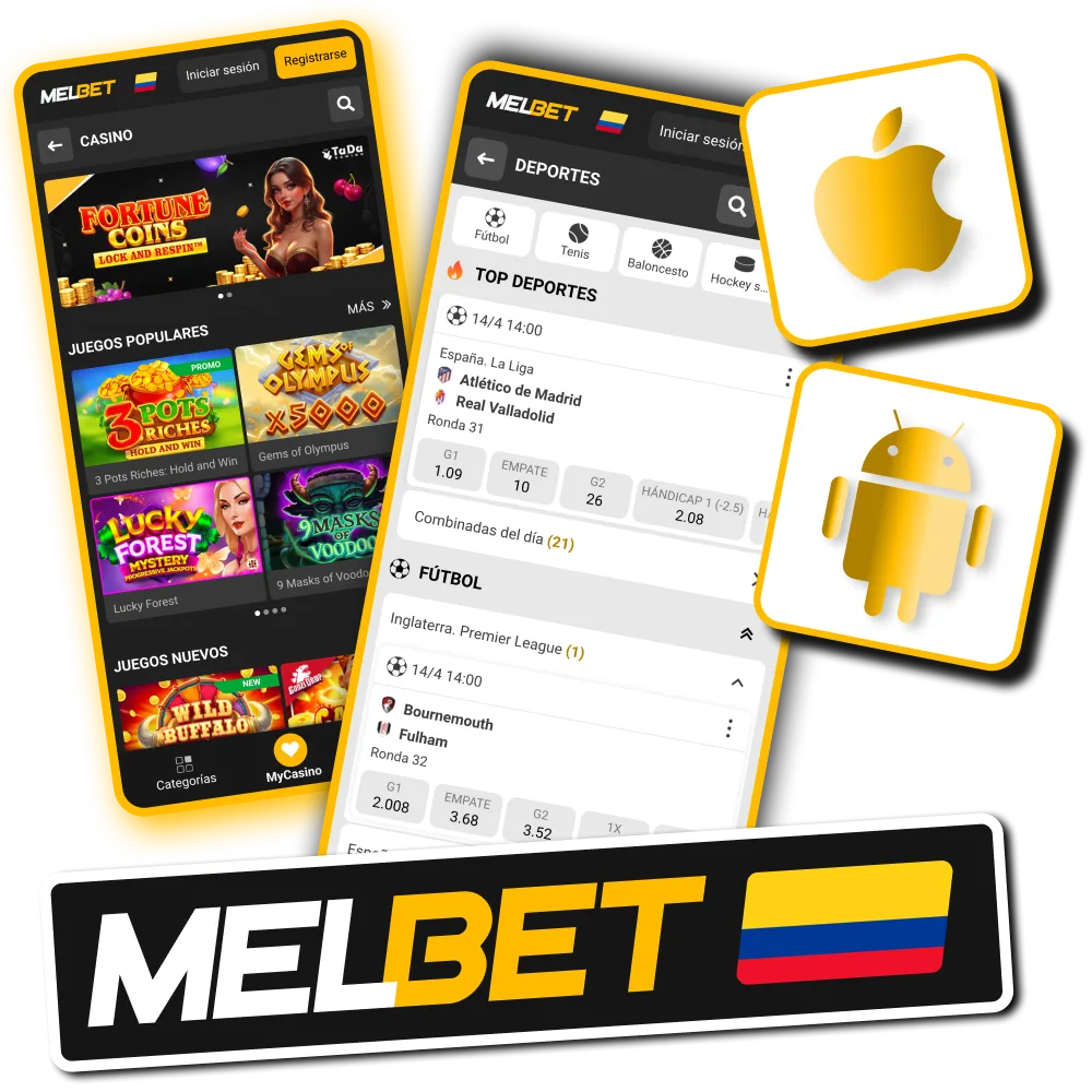 Juega y haz apuestas en la aplicación Melbet.