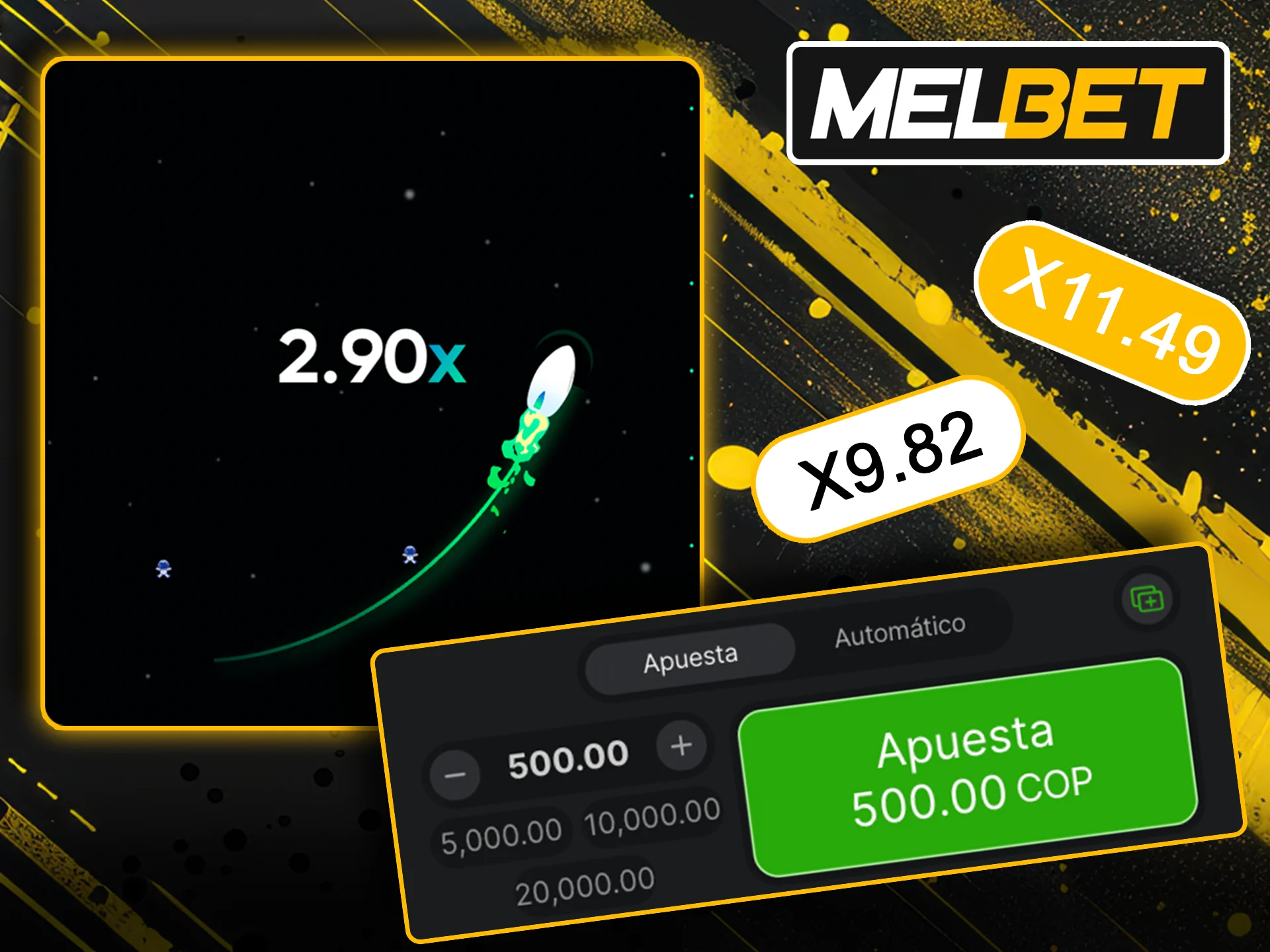 Familiarízate con la funcionalidad de los juegos de Crash de Melbet.
