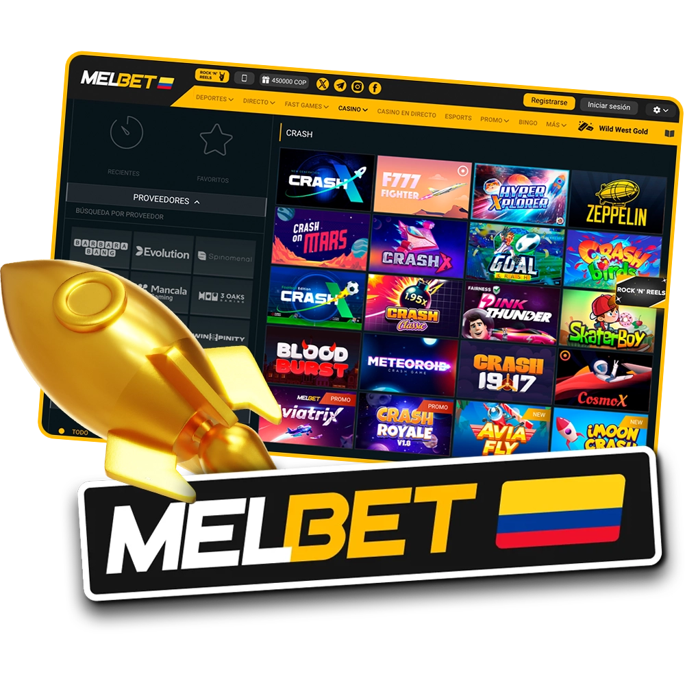 Multiplica tu depósito en los juegos Crash de Melbet.