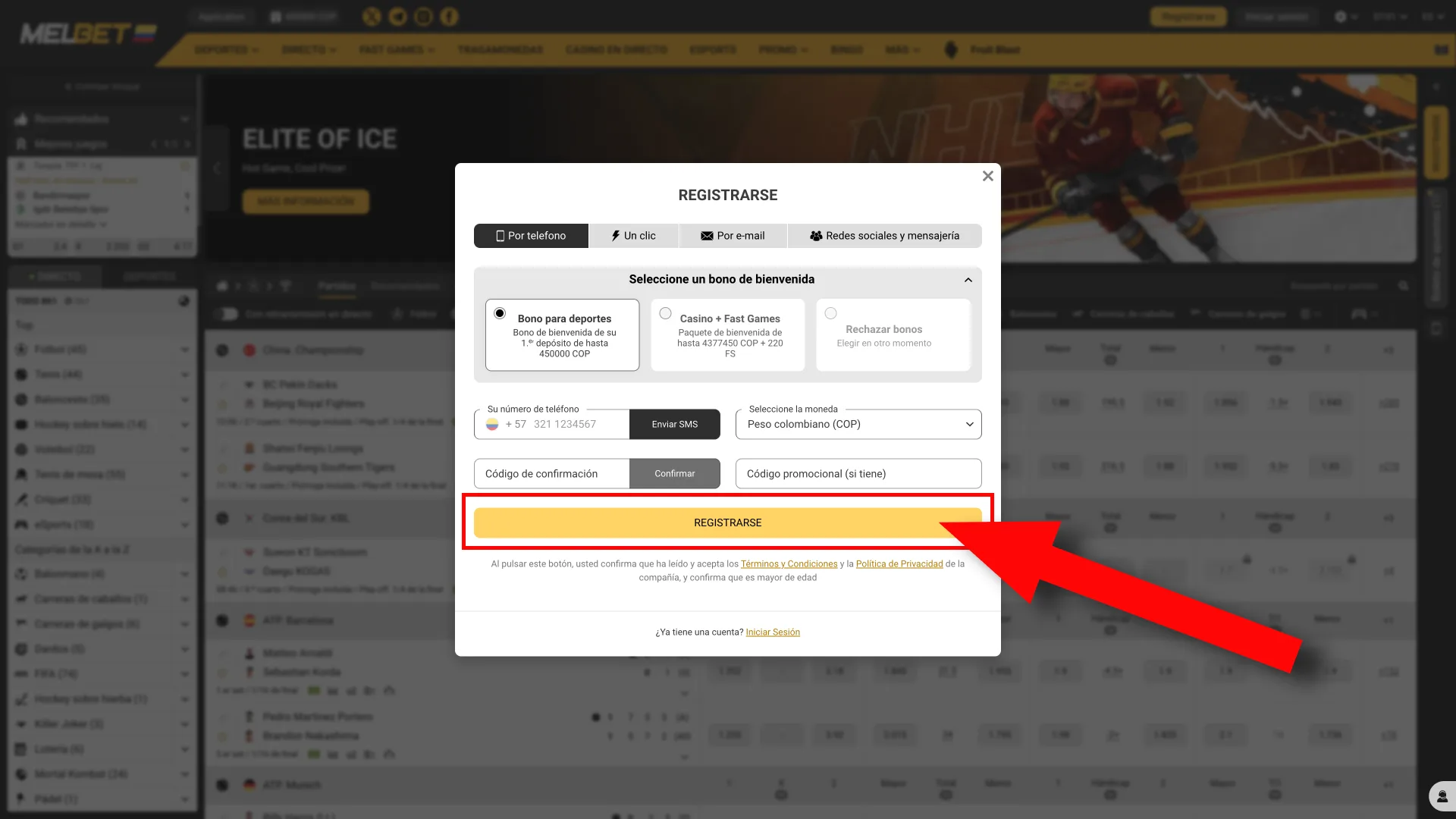 Complete el Melbet registration proceso. ¡Únete a la plataforma ahora!